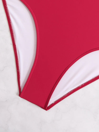 Vintage One-Shoulder One-Piece Swimsuit