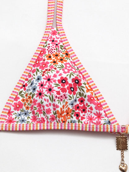 Trendy Floral Printed Bikini Swimwear