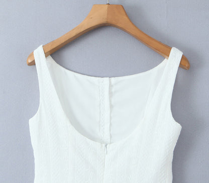 Sexy Solid Color Backless Staps Mini Dress