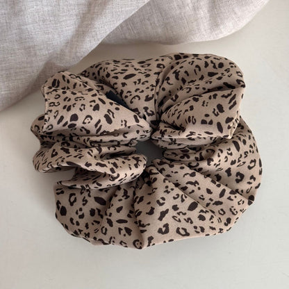 Leopard Print Elastic Retro Large Scrunchies