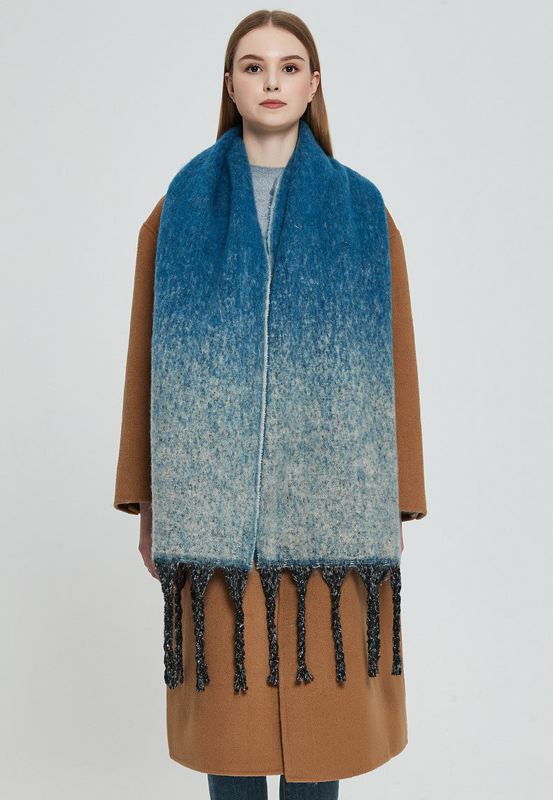 Gradient Color Tassel Scarves