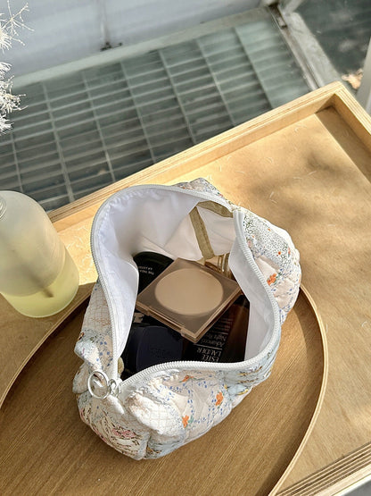 Floral Print Simple Sweet Coametic Bag
