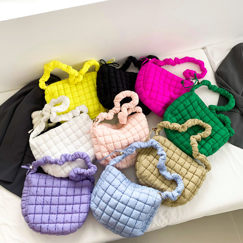 Solid Color Cloud Bag Casual Daily Shoulder Bag