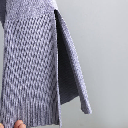 2+ Round Neck Side Split Knit Sets
