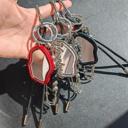 Trendy Mirror Braided Keychain Bag Charm