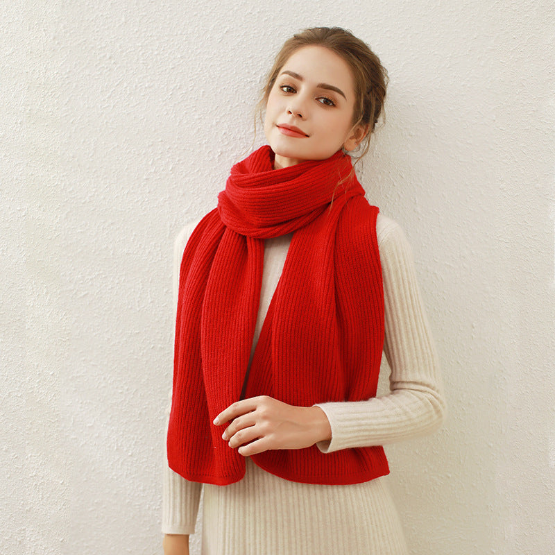2+ Solid Color Simple Knit Scarves