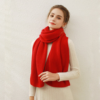 2+ Solid Color Simple Knit Scarves