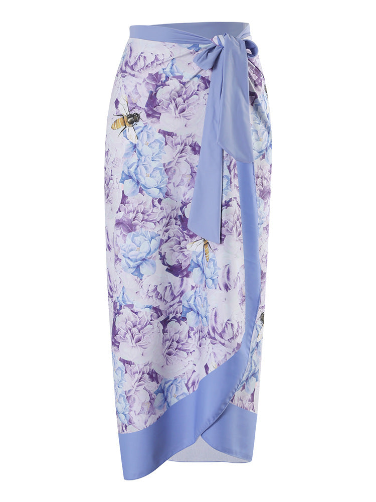 Ruffle Backless Swimwear String Cover