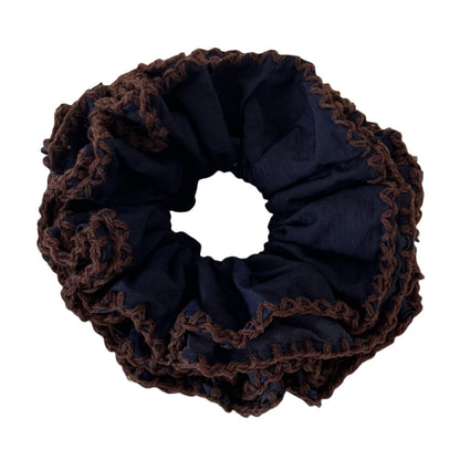 Elegant Yarn Trim Scrunchies Hair Tie