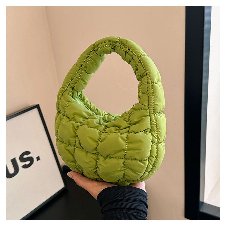 Solid Color Cloud Bag Cute Mini Handbag