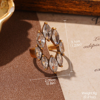 Vintage Irregular Geometric Chunky Band Ring