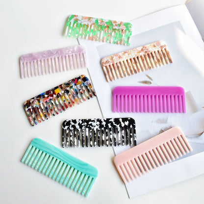 Acrylic Square Mini Portable Hair Combs