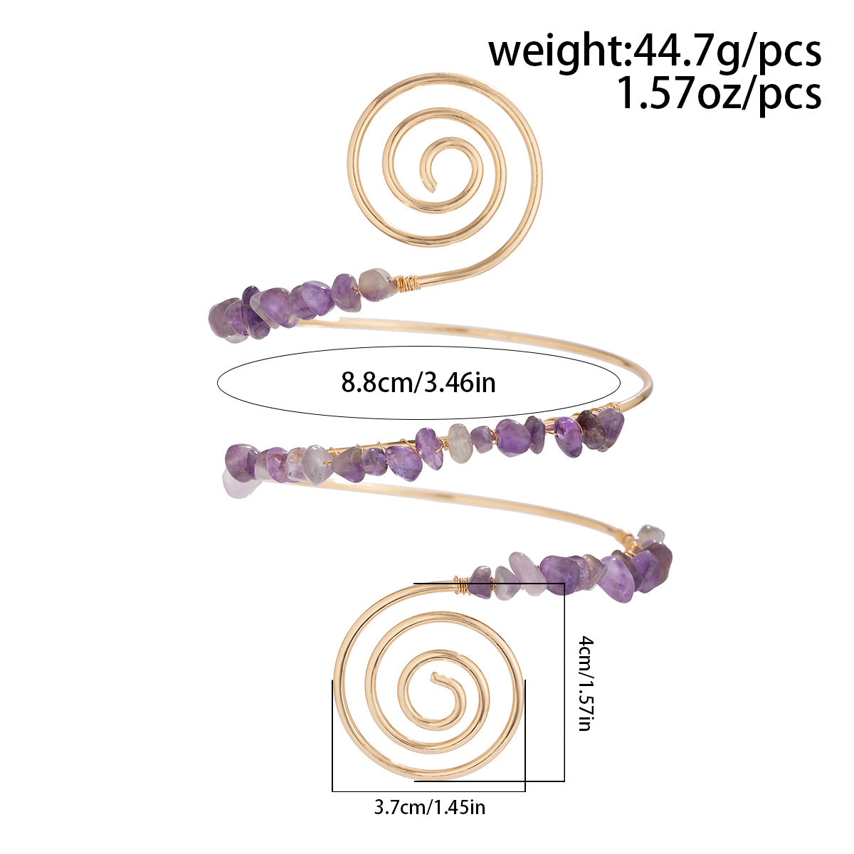 Vintage Irregular Beaded Line Arm Cuff