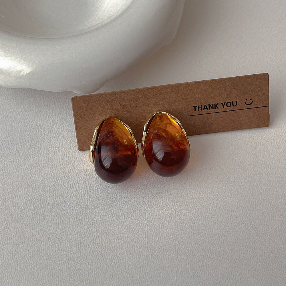 Drop Vintage Acrylic Stud Earrings