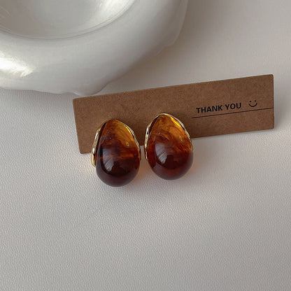 Drop Vintage Acrylic Stud Earrings