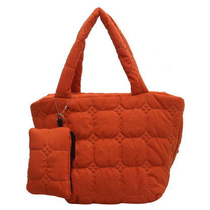 Simple Solid Color Large Capacity Tote Bag