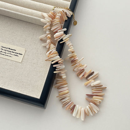 Fashion Irregular Shell Choker Beaded Necklace