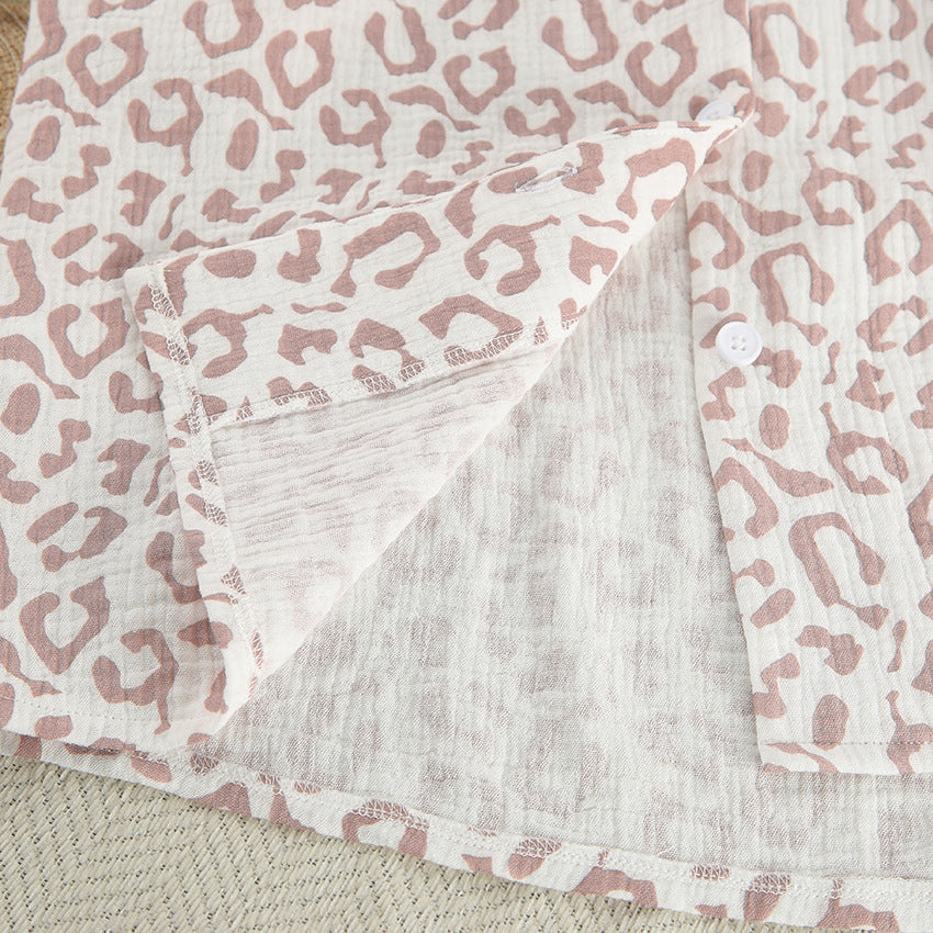 Leopard Print Loose Sleepwear Sets