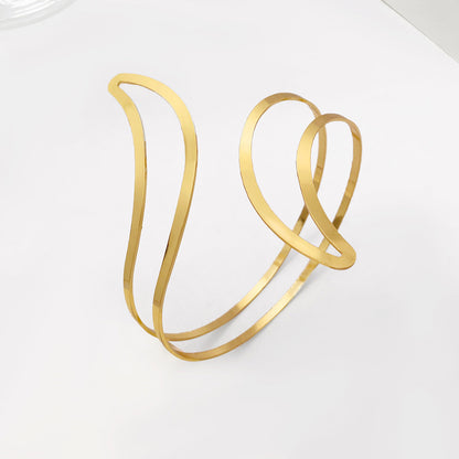 Hellow Out Moon Simple Arm Cuff