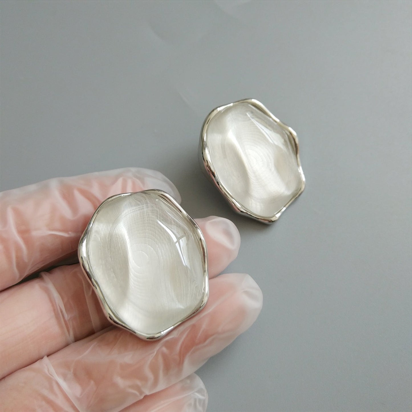 Minimalist Irregular Stone Stud Earrings