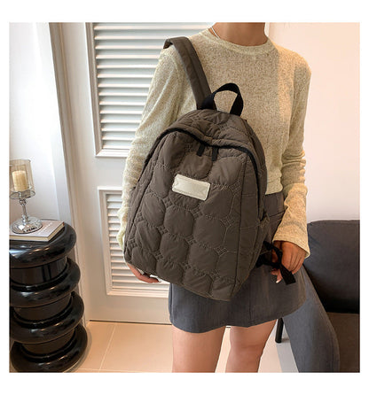 Simple Portable Casual Puffer Backpack