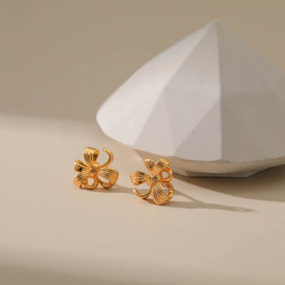 3D Stereo Design Bow Stud Earrings