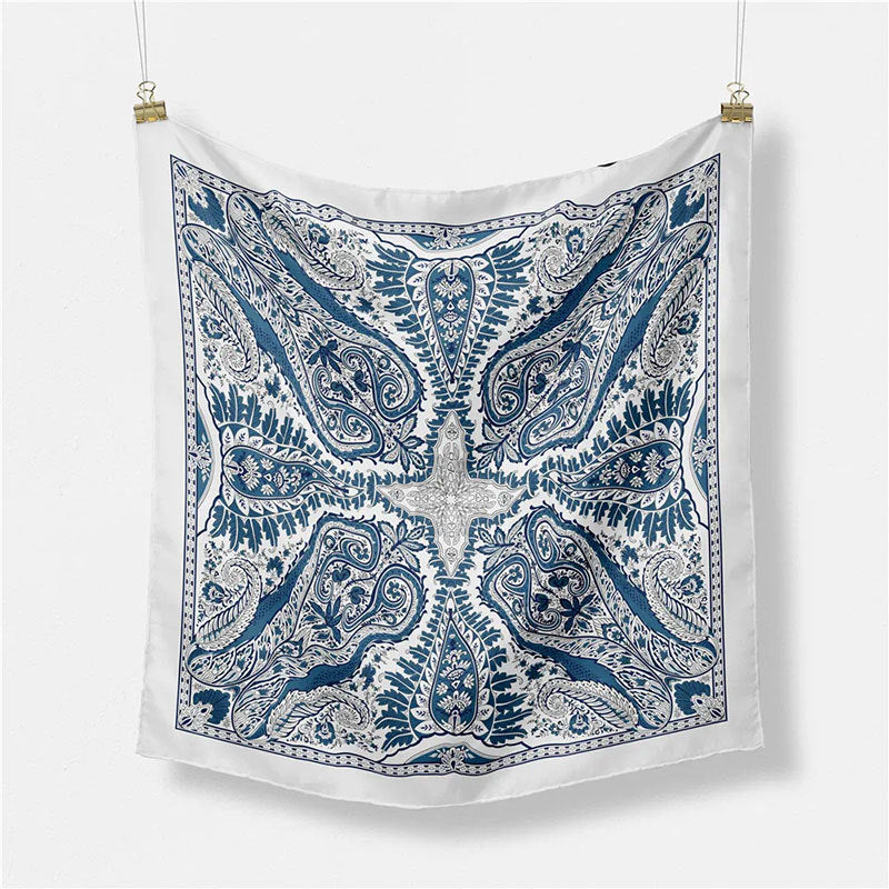 Simple Print Scarf Satin Scarf