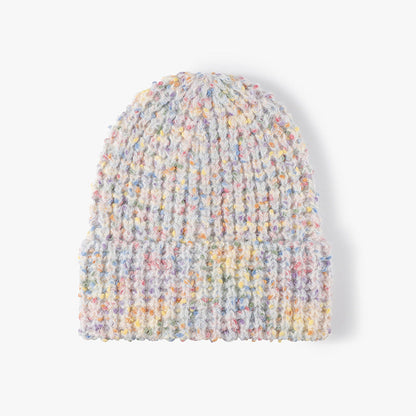 Ribbed Unisex Speckled Knit Beanie Winter Hat