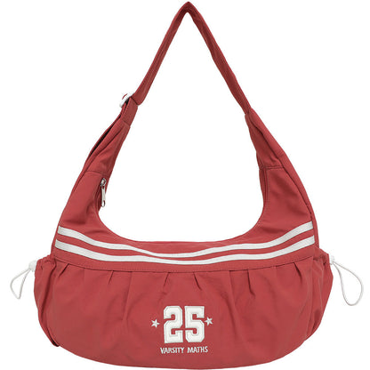 Simple Solid Color Print Portable Crossbody Bag