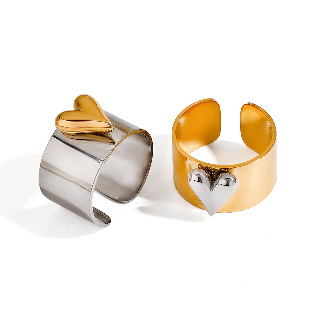 Love Color Block Adjustable Rings