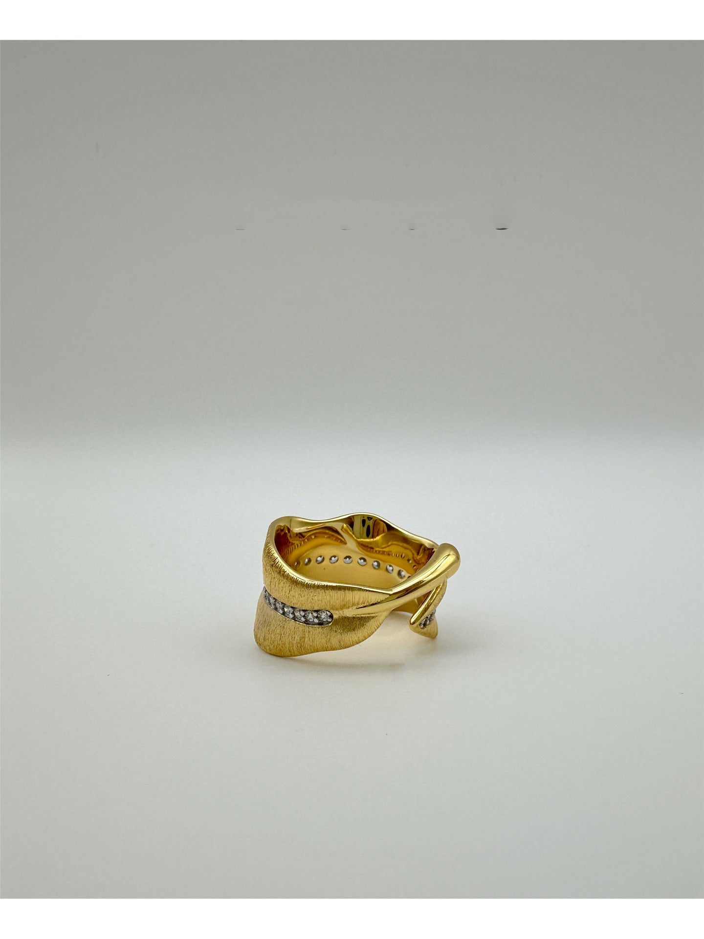 Vintage Irregular Wide Rhinestone Rings