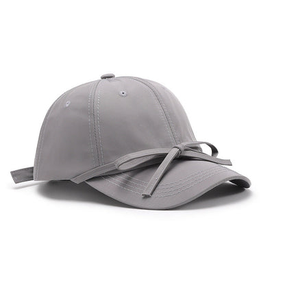 Solid Color Bow Knot Baseball Cap