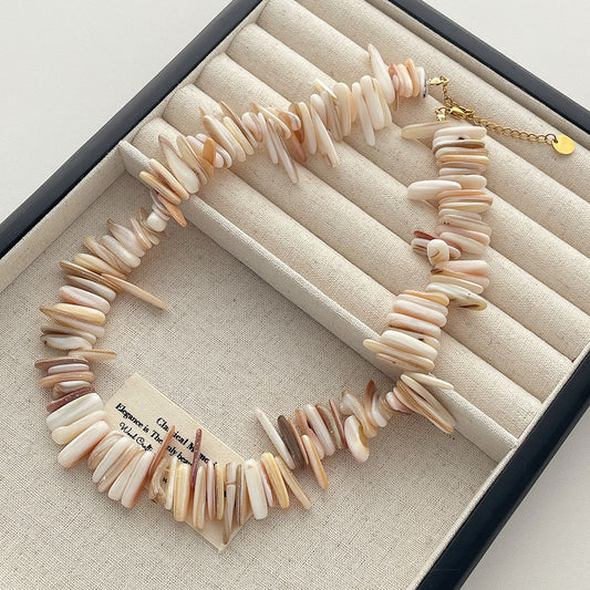 Fashion Irregular Shell Choker Beaded Necklace