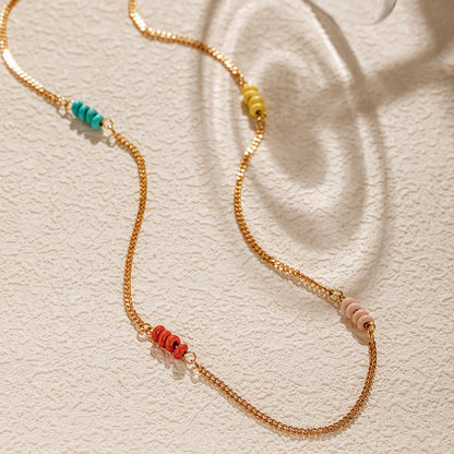 Simple Beaded Chain Necklace