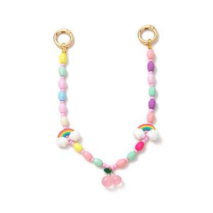 Cute Colorful Beaded Acrylic Keychain Bag Charm