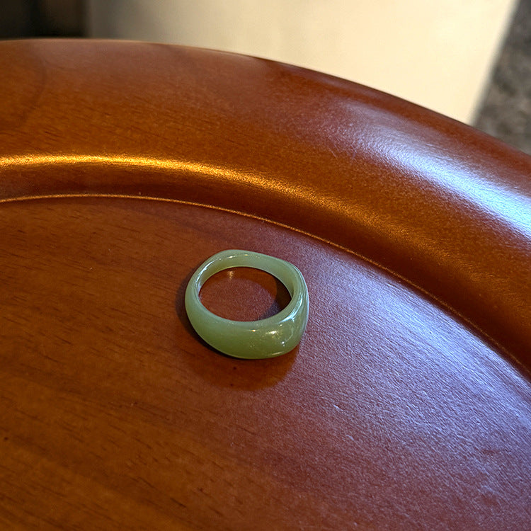 Unique Irregular Resin Chunky Ring