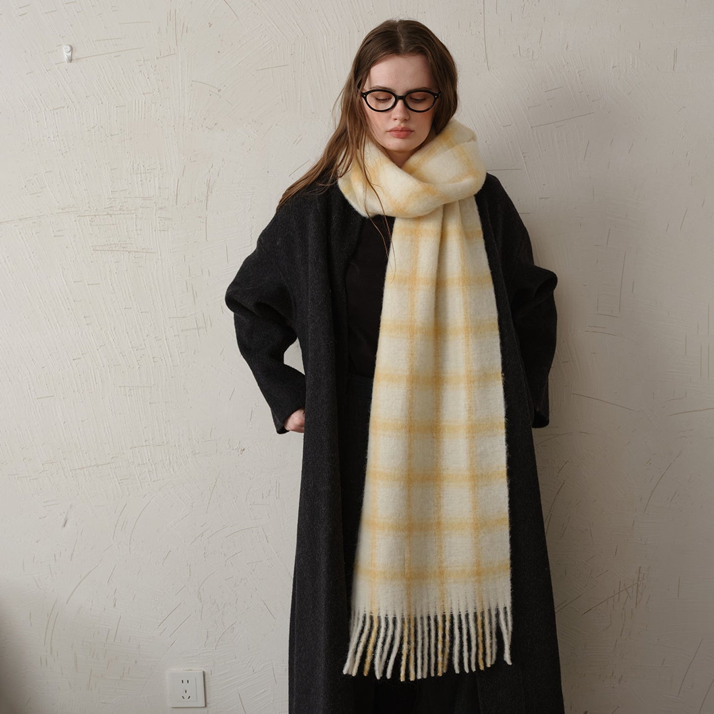 Simple Soft Plaid Soft Warm Scarve