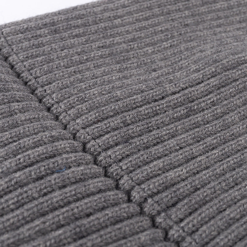 Solid Color Warm Knit Beanie