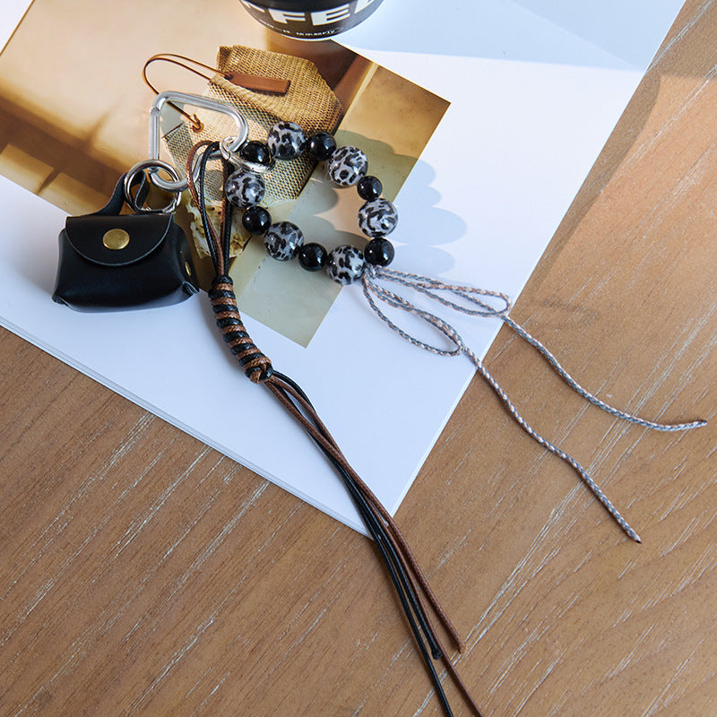 Retro Mini Leather Bag Keychain Bag Charm