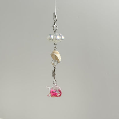 Luminous Transparent Whale Keychain Bag Charm