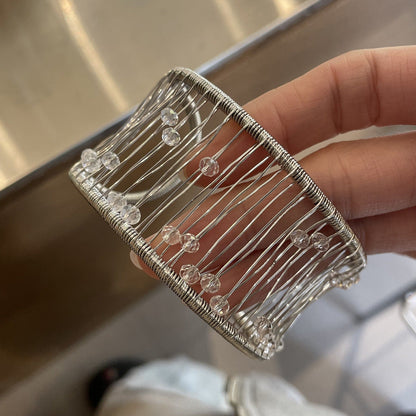 Simple Beads Open Layered Bracelets