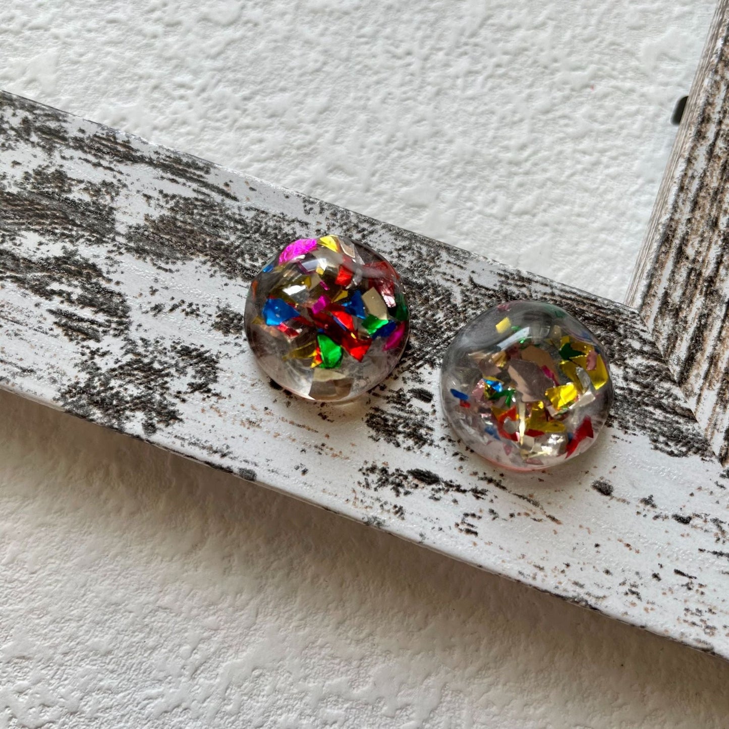 Playful Round Colorful Sequins Stud Earrings