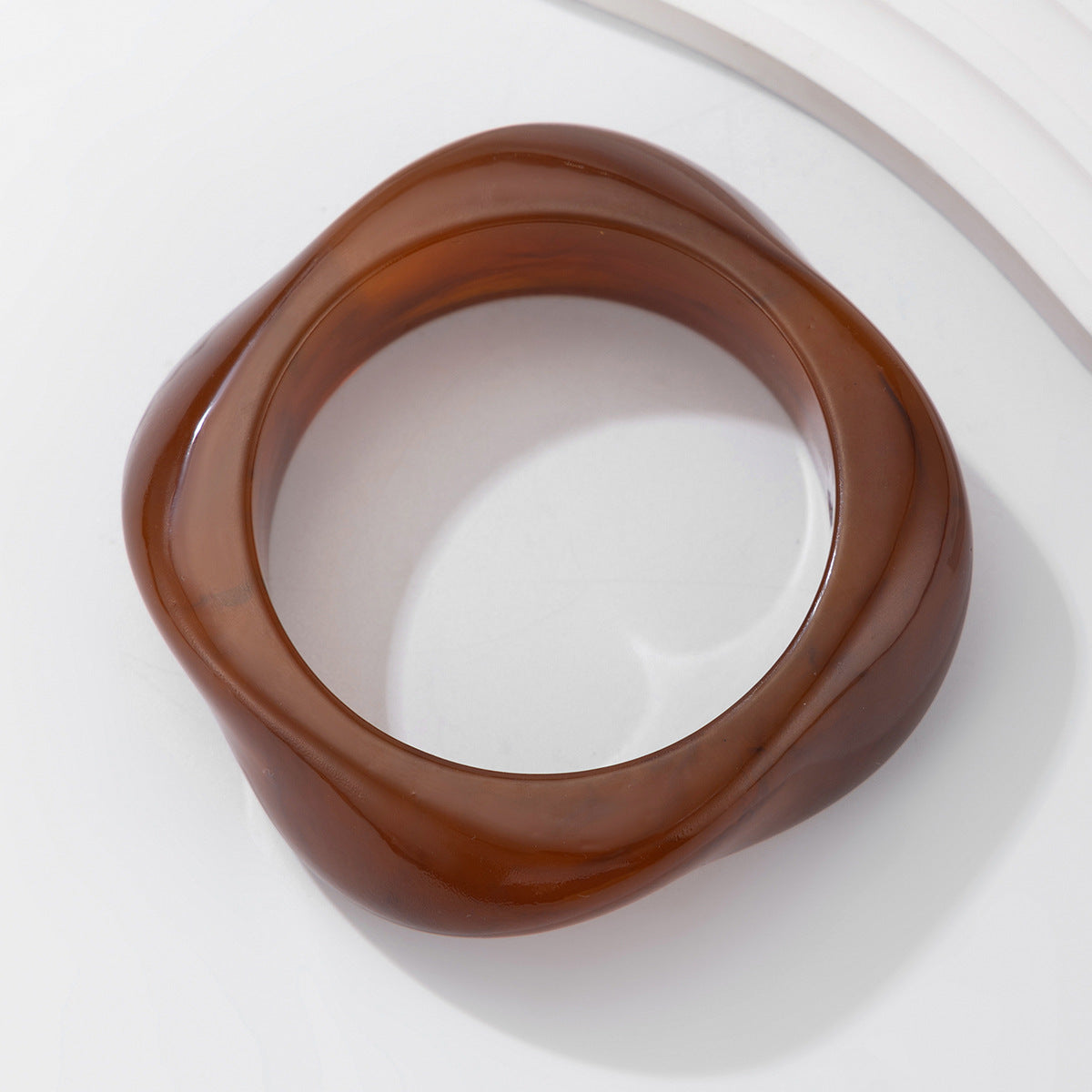 Simple Chunky Translucent Geometric Bangle