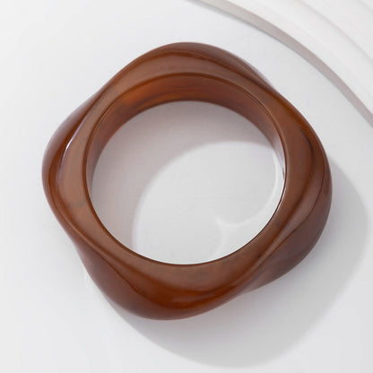 Simple Chunky Translucent Geometric Bangle