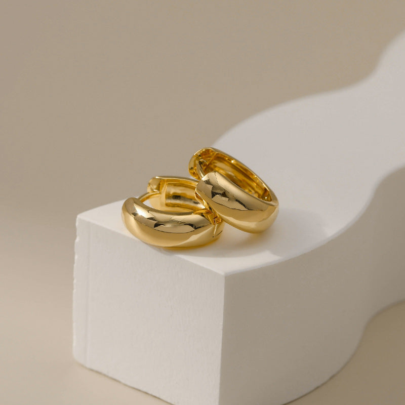 Gold Simple Small Hoop Earrings