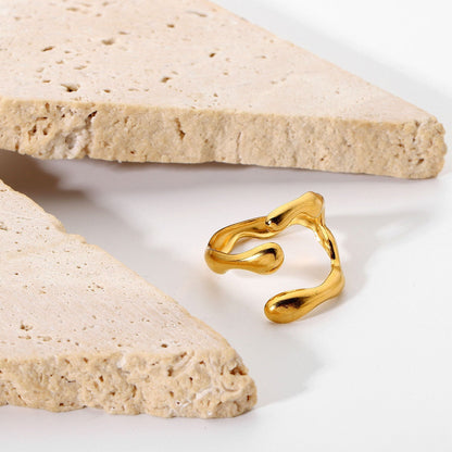 Geometric Cross Adjustable Ring