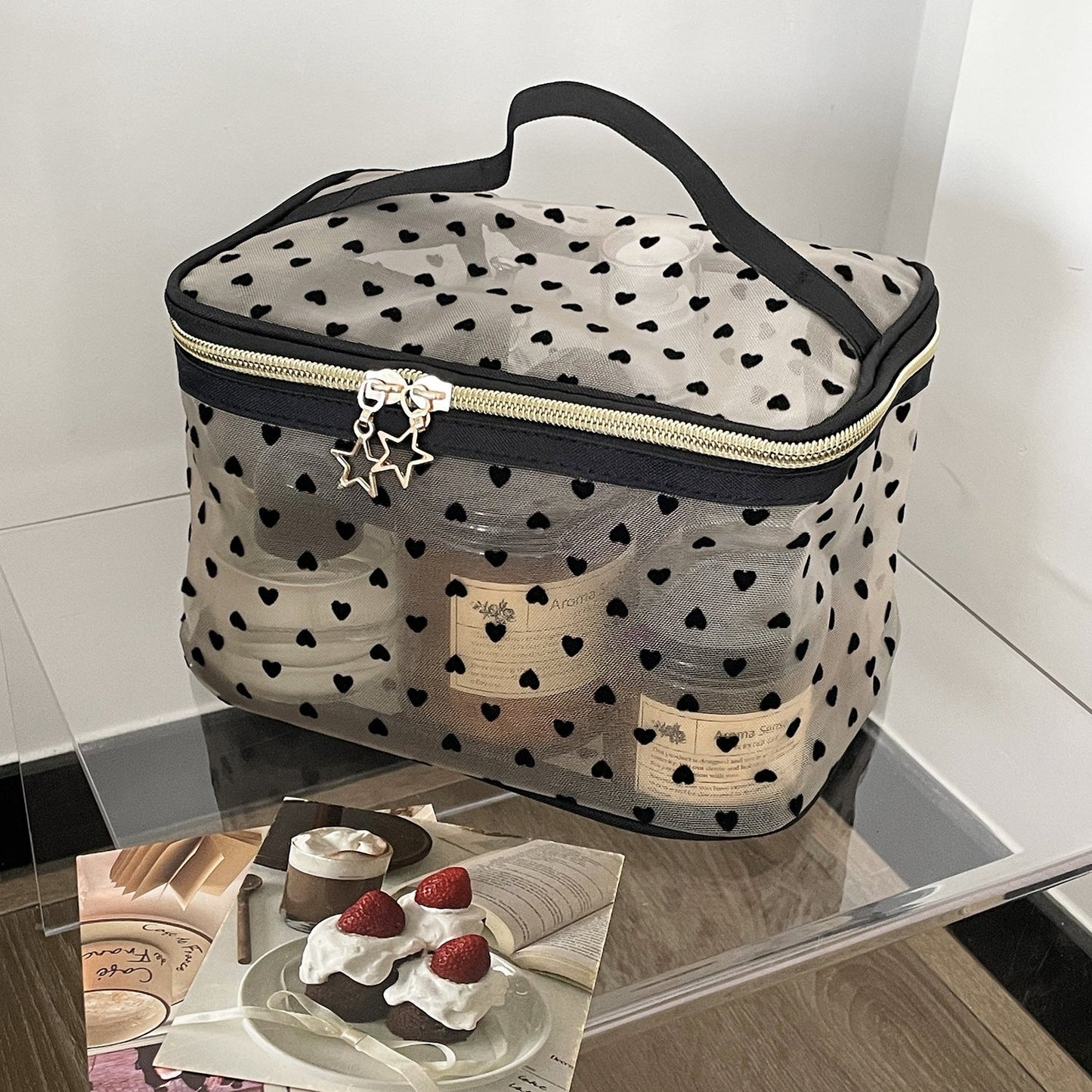 Love Mesh Large Capacity Make Up Bags