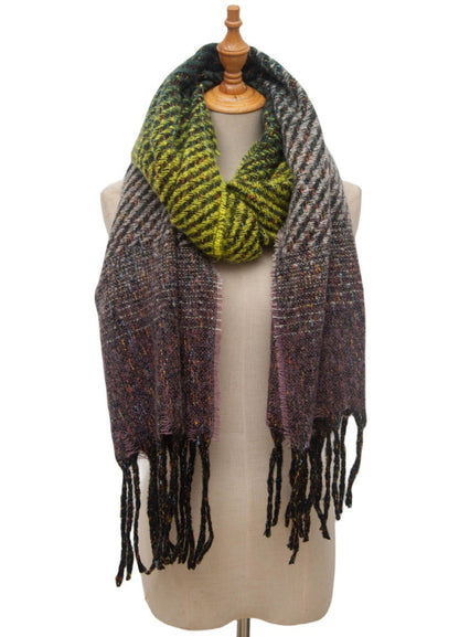 Gradient Color Tassel Soft Scarves