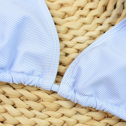 3D Floral Halter Triangle Bikini Swimwear