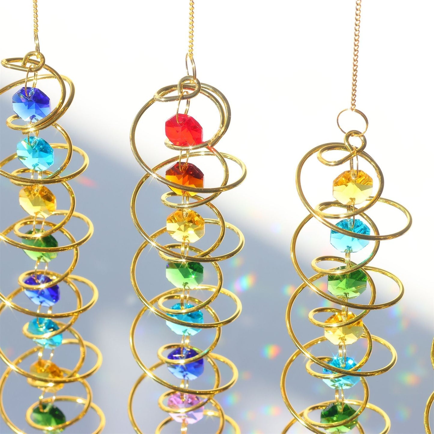 Rainbow Crystal Helical Suncatcher